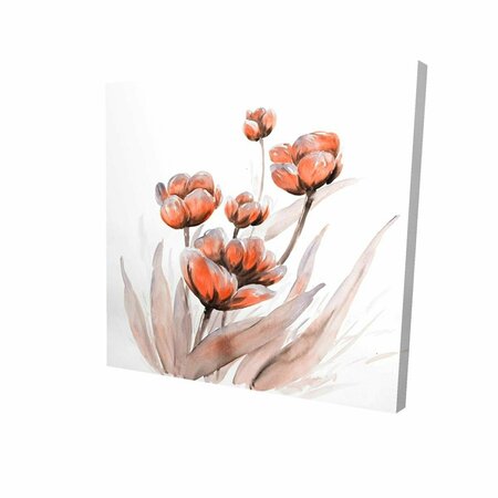 FONDO 16 x 16 in. Watercolor Wild Flowers-Print on Canvas FO2795166
